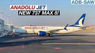 TRIP REPORT  AnadoluJet BRAND-NEW Boeing 737 MAX 8 Economy Ex Business Seat  Izmir - Istanbul