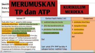 CARA MERUMUSKAN TP DAN ATP MATA PELAJARAN - IMPLEMENTASI KURIKULUM MERDEKA