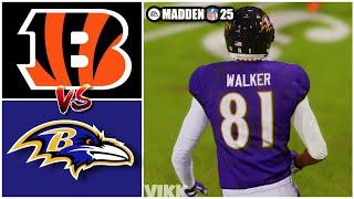 Bengals vs Ravens Week 10 Simulation madden 25 Rosters