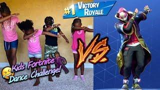 Kids Fortnite Dance Challenge On Trampoline