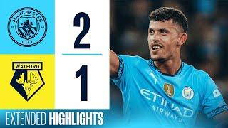 HIGHLIGHTS Man City 2-1 Watford  Doku Nunes & Ince Goals ️  Carabao Cup 