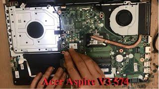 Acer Aspire V3 574 Disassembly and fan cleaning Laptop repair