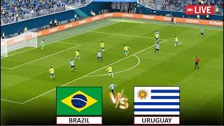 LIVE  BRAZIL vs URUGUAY I COPA AMERICA 2024 I QUARTER FINAL STREAMING I eFOOTBALL PES 21 GAMEPLAY