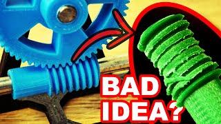 3D Printed WORM GEAR - Can u Really Use Them? PLA vs PETG vs ABS