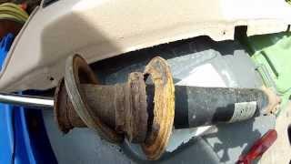 BMW E38 E39 7 and 5 series Rear strut Shock removal when rusted solid