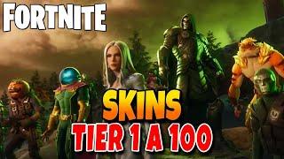 Skins Tier 1 à 100 Passe de Combat Saison 4 Révélé Fortnite + Gameplay