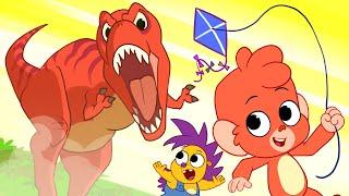 Club Baboo  Funny Dinosaur Videos  Baboo flies a Kite  Spinosaurus TRex Pterodactylus  Dinos