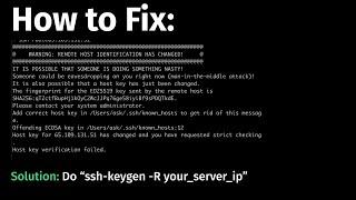 How to Fix WARNING REMOTE HOST IDENTIFICATION HAS CHANGED