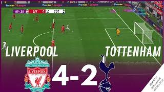 Highlights  Liverpool 4-2 Tottenham Hotspur • Premier League 2324  Video Game Simulation