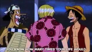 One Piece Funny Moment - Falling off Sky Island