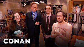 Jim Parsons & Conan Raid The Big Bang Theory Set With A Fan  CONAN on TBS