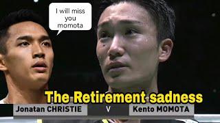 The Moment Kento MOMOTA was crying vs Jonathan Christie  very sad
