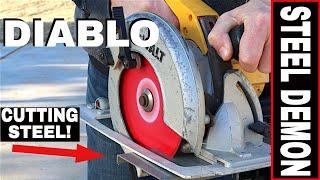 DIABLO STEEL DEMON CIRCULAR SAW BLADE REVIEW -7 14 BLADE- CERMET STEEL CUTTING 48 TEETH