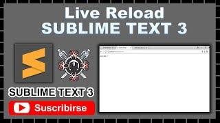 Live Reload Sublime Text 3