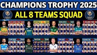 Champions Trophy 2025 - All Team Squad  ICC Champions Trophy 2025 All Teams Squad  CT 2025 Squad