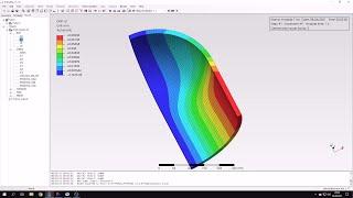 PrePoMax CalculiX FEA - Tutorial 5 - Thin-walled pressure vessel