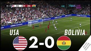 COPA AMERICA 2024 Estados Unidos 2-0 Bolivia  Highligths  Simulación y recreación de videojuego