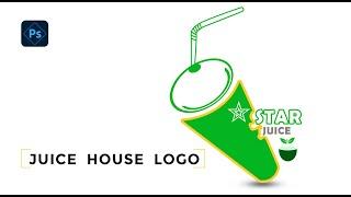 Juice House Logo Design Photoshop Tutorial