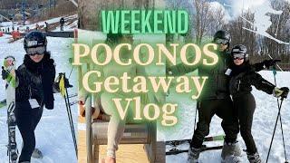 Poconos 2021  Weekend Getaway  Skiing & Snowtubing  Camelback & Shawnee  Mini Vacation Vlog