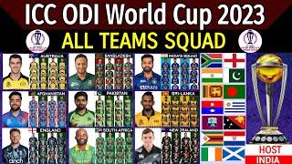 ICC Cricket World Cup 2023 - All Teams Squad  All Teams Squad ICC World Cup 2023  World Cup 2023 