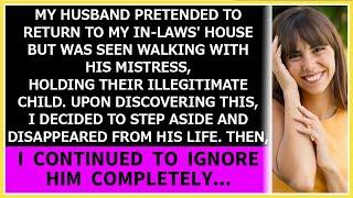 My husband pretended to return to my in-laws house but was seen walking with his mistress.