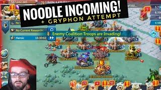 RALLY TRAP VS NOODLE + GRYPHON TRAP ATTEMPT - Lords Mobile