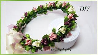 Crown Headband Tutorial flower rose ribbon DIY