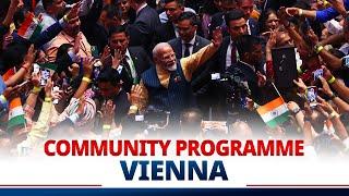 LIVE PM Modi attends a community programme in Vienna Austria