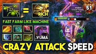 CRAZY ATTACK SPEED CARRY By Yuma Alchemist Fast Farm Speed Max Slotted Item Build 7.35b DotA 2