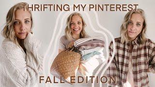 THRIFTING MY PINTEREST FALL EDITION  COME THRIFT WITH ME FALL 2020 try on