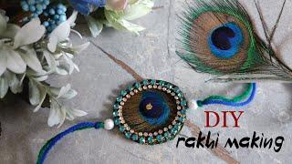 How to make rakhi at home  rakhi making  rakhi making ideas at home  DIY rakhi