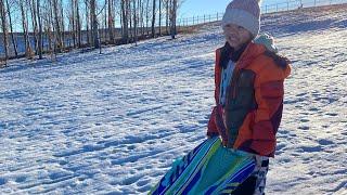 Trượt tuyết bằng ván trong kỳ nghỉ đông—Snow Sled  ️