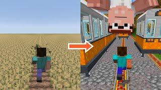 I Made Minecraft Not Boring the subway surfer update