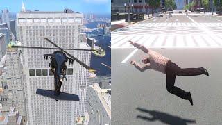 GTA 4 - Helicopter Bailouts Ragdolls Compilation #6 Euphoria Ragdolls