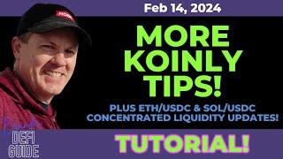 MORE KOINLY TIPS Plus Updates On My ETHUSDC & SOLUSDC Positions