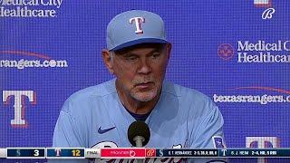 Bruce Bochy on the Texas 12-3 Win has his 2041st Career Win