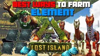 ARK Lost Island  BEST Ways How To Farm ELEMENT  Best TEK Creatures For Dropping DUST TESTED.