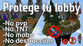 COMO PROTEGER TU LOBBY DE MCPE  Minecraft Bedrock 1.18  Trucos con comandos