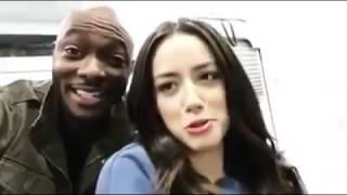 BJ Britt and Chloe Bennet Agents of SHIELD