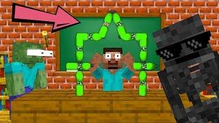 Monster School  BOTTLE FLIP CHALLENGE - Minecraft Animation