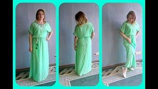 Длинное платье #Фаберлик с вышивкой светло-зеленое