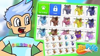 RoPets Some of My Completed Pet Collections and Playing for Fun in Roblox