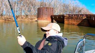 Fishing Under Barges For Late Winter Catfish  Road Trip