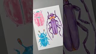🪲 #colorfulbugs #sketchbook #acrylicpainting #paintingprocess #artprocess #akrilikresim