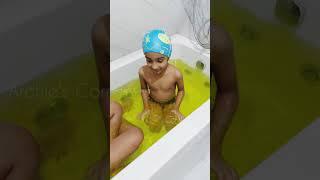 Kids Happiness With Bath bomb In #Jacuzzi #shorts #youtubeshorts ️