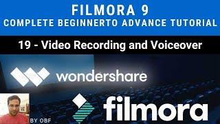 filmora 9 Complete beginner to advance  tutorial -19-  video Recording and Voiceover