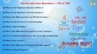 Servlet Interview Questions –  150 out of 180