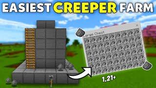 EASIEST CREEPER FARM IN MINECRAFT 1.21  BEDROCKPEJAVA   UNLIMITED GUNPOWDER   #mcpe