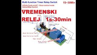 030min Cycle Loop Delay Timer Time DC 12V Relay Switch Adjustable OFF Module