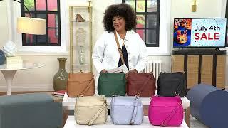 American Leather Co. Pebble Leather Triple Entry Luca Crossbody on QVC